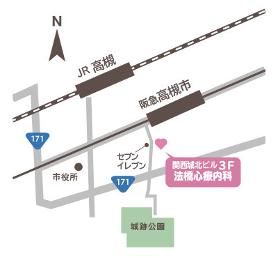 医療法人 法橋心療内科 アクセスマップ